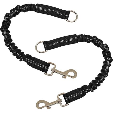 Lot de 2 Ceinture Chien Voiture 75cm, Accessoire Chien Universel pour Sécurité en Voyage Attache Chien Voiture Réglable en Nylon Laisse Voiture pour Chien et Chat Harnais Securite Chien Voiture Noir (1/5)