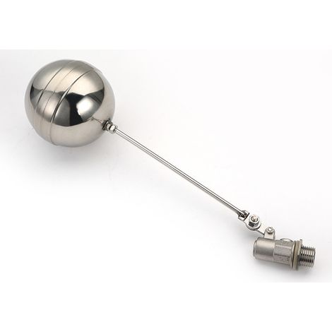 Vanne à Flotteur DN15 en Acier Inoxydable 304, Longueur Totale 36 cm, Raccord Fileté 1/2", Régulateur de Niveau d’Eau Automatique pour Réservoir, Jardin et Irrigation (1/4)