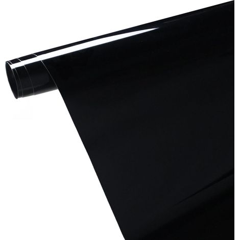 Film adhésif noir brillant pour voiture, 150x30cm, effet miroir, sans bulles (1/5)