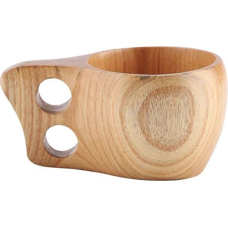 Tasse à café en bois, tasse à boire portable en bois naturel pour l'extérieur (1/5)