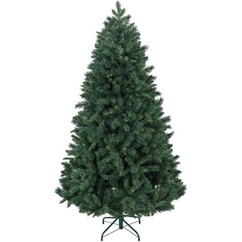 Sapin de Noël artificiel de 180 cm avec structure en acier pliable, 1061 branches, décorations de Noël, vert (1/5)