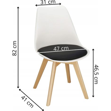 SEDIE 4pcs SCANDINAVE PER CUCINA SALOTTO SEDIA MODERNA CON CUSCINO (1/5)