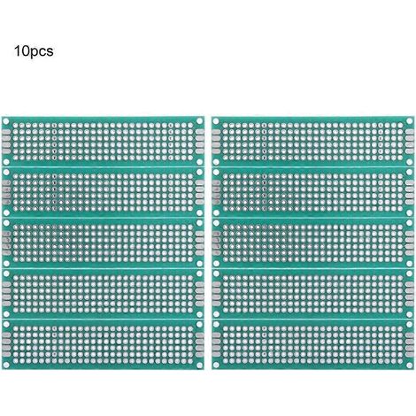 10 Stück 2x8cm doppelseitige Prototypen-Leiterplatten, verzinnte Steckplatinen, universelle Platinen