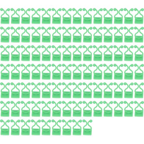 100PCS attaches de fixation pour plantes grimpantes, clips adhésifs pour vignes murales, fixation de branches, clips de sécurité verts (1/5)