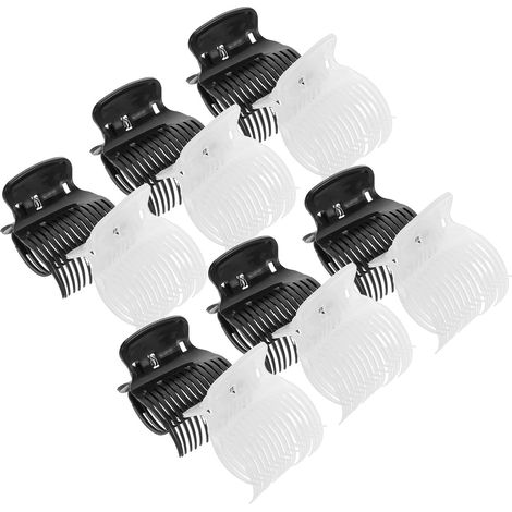 12 Pièces Pinces Bigoudis Chauffantes en Abs Légères Protection Thermique, Accessoires Coiffure pour Salons et Voyages (1/5)