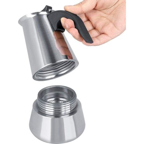 Cafetière Moka Machine à expresso Moka Pot en acier inoxydable Cuisinière Moka Pots Cafetière italienne, cafetiere italienne induction, moka induction, cafetiere italienne inox(200ml) (1/5)