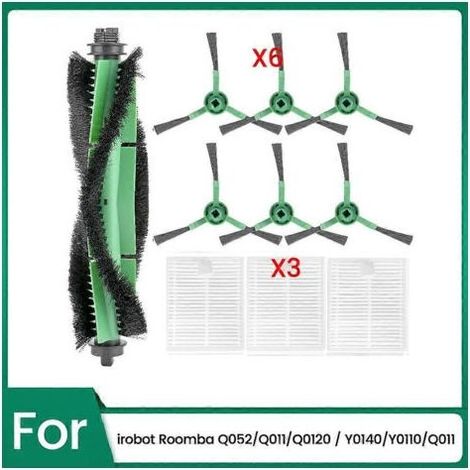 Lot de 10 accessoires pour aspirateur robot iRobot Combo Essential Series Y0140 Y0110 Y0112 : brosse principale (1/5)