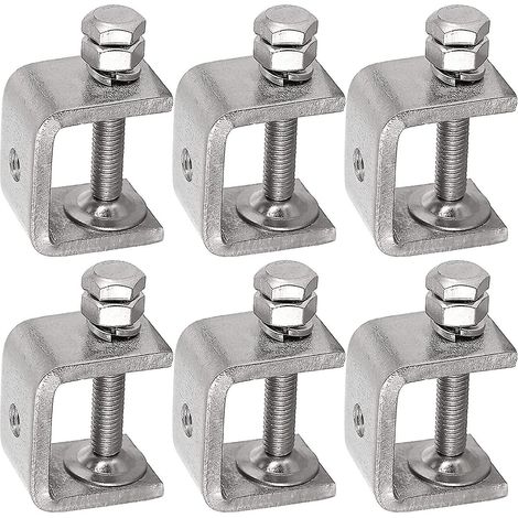 Serre-joints en C de 30 mm pour le travail du bois, serre-joints robustes pour soudage de métaux, serre-joints de bureau universels en acier inoxydable pour le montage, avec une large ouverture de mâc