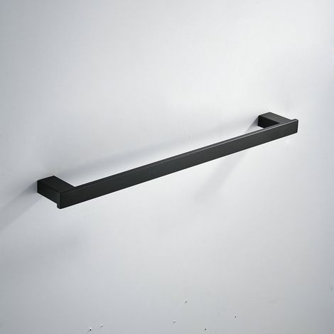 Toallero de baño, acero inoxidable, barra de 40 cm, negro, BA8003B-40 (1/4)
