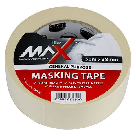 TIMCO Masking Tape Cream - 50m x 38mm