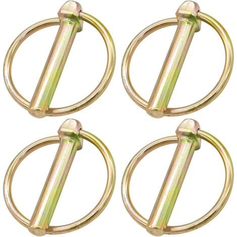 4 Pièces Goupilles Clips, Goupille De Lynch Avec Anneau, Assortiment De Goupilles Clips Rond Sécurité, Goupille De Lynch Pour Remorque Tracteur Agricole, ,Pour Véhicules Agricoles(M8) (1/5)