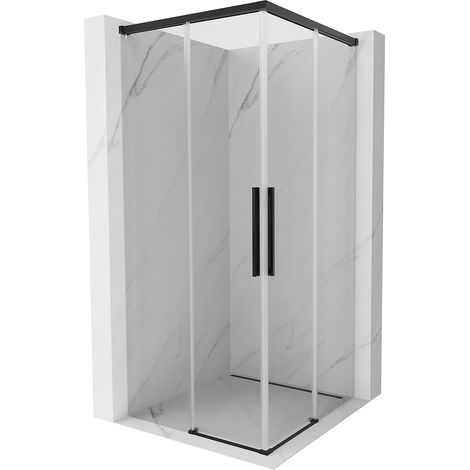 Mexen Rox Duo Schiebedusche 95 x 95 cm, transparent, schwarz - 8C2D-095-095-70-00