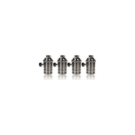 4 pièces Edison Douille Vintage E27 Adaptateur De Lampe avec interrupteur Rétro Vintage Lustre Sans Fil Noir (1/3)