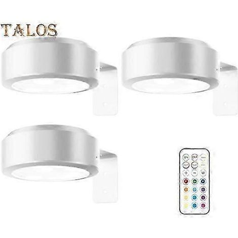 Lampada da parete con telecomando, 100 lumen, alta luminosità, dimmerazione continua, 3 modalità di luce, alimentazione a batteria, nessuna foratura necessaria. Lampada per quadri da parete - Bianco p (1/5)