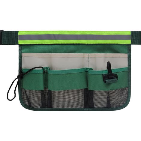 Portable extérieur multifonctionnel matériel outil ceinture sac charpentier électricien outils Oxford tissu-vert, 2334cm, 1pc (1/3)