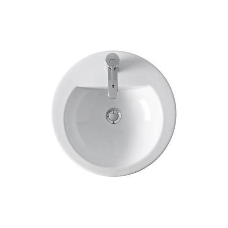 Vasque à poser DU Darling New 470 mm avec trop-plein, bonde incluse, 1 bonde, fermée, blanche