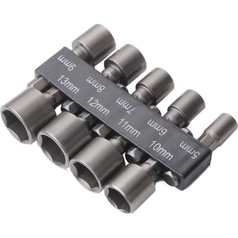Lot de 9 Douilles Combinées Métriques Non Magnétiques – Gamme 5 mm à 13 mm pour Clés à Cliquet et Outillage Manuel (1/3)