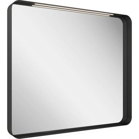 Ravak Strip - Specchio con illuminazione LED, 91x71 cm, nero X000001572