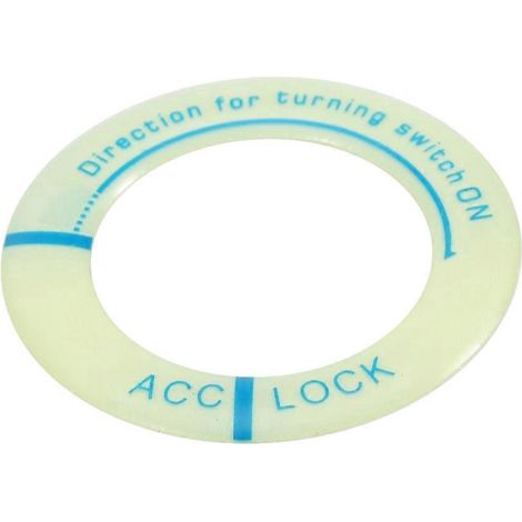 Leuchtender Zündschalter-Schlüsselring mit runder Abdeckung, universell, blau, mit Buchstaben