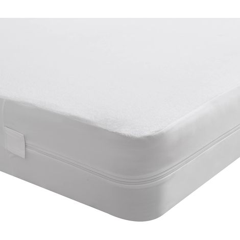 Housse de Matelas élastique avec Fermeture,80x200x16cm Blanc (1/5)