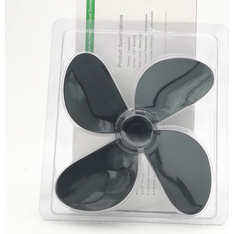 Accessoires de ventilateur de cheminée épaissi, lame de ventilateur en alliage d'aluminium, lame de chauffage à 4 feuilles (1/2)