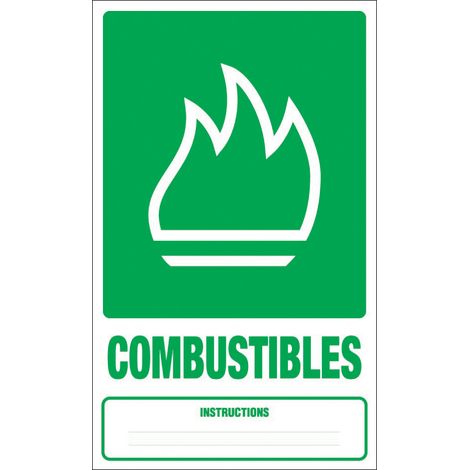 Panneau Dechets combustibles - Rigide 330x200mm - 4000732