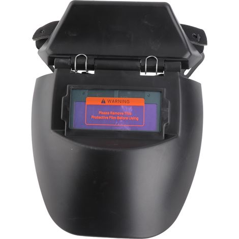 Ortviai Casque à souder automatique avec assombrissement solaire, noir, protection UV/IR, visière 8,9 x 3,4 cm, DIN 11