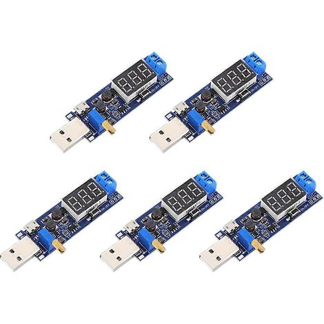 Convertisseur élévateur/abaisseur de tension micro-réglable USB, module d'alimentation CC 5 V vers CC 1,2 V-24 V, sortie réglable B (1/5)