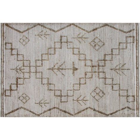 Tapis Berbère en Chanvre et Laine Style Ethnique Naturel et Ivoire 160 x 230 cm - PANGIVO (1/3)