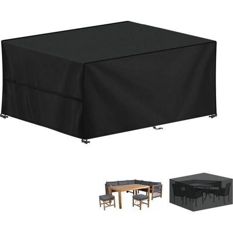 Housse Protection Mobilier Jardin - Oxford 420D Impermeable - UV Resistant - Rectangulaire 180 x 120 x 74 cm - 1 Piece (1/5)