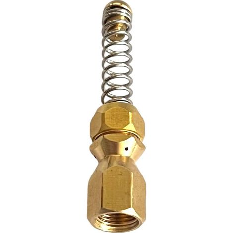Buse de nettoyage de canalisations pour Kärcher Kränzle Nilfisk etc. Nettoyeur haute pression 1/8" – Ressort rotatif en spirale rigide (buse spirale avec ressort, 1/8") (1/5)