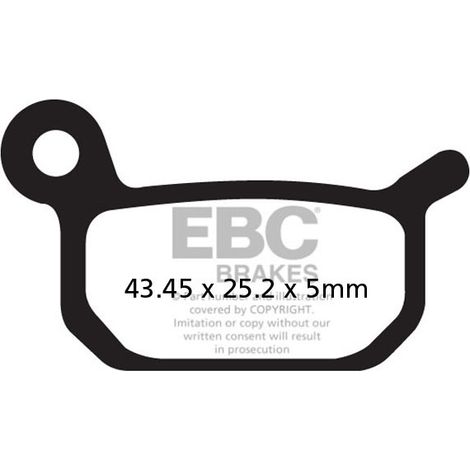 Pastillas de freno EBC FA325R (juego para 1 disco) (equivalente a prox 37.106302)