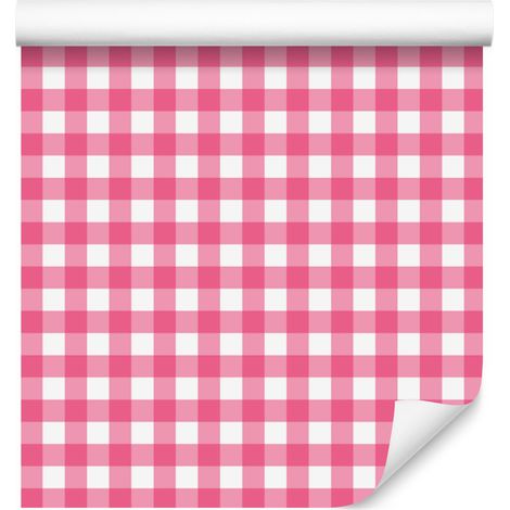 Papier peint à motifs rose poudré, blanc et rose 50x1000 cm (1/5)