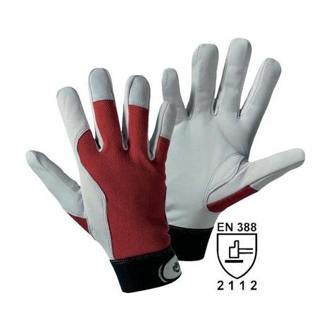 L+D 1 Paire de gants Griffy rouge/nature Taille 10 - 1706-10 (1/7)