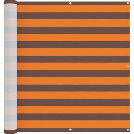 Balkonsichtschutz Orange und Braun 110 x 200 cm Oxford-Stoff vidaXL