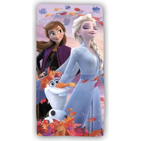 Disney Frozen Baumwolle Strandtuch Frottee Badetuch mit Premium Druck, 70x140 cm