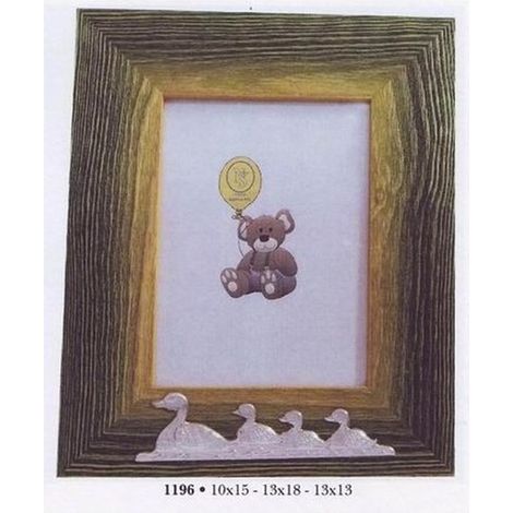 Cornice Portafoto da appoggio in Legno e Papere in Argento 10 x 15 cm (1/3)