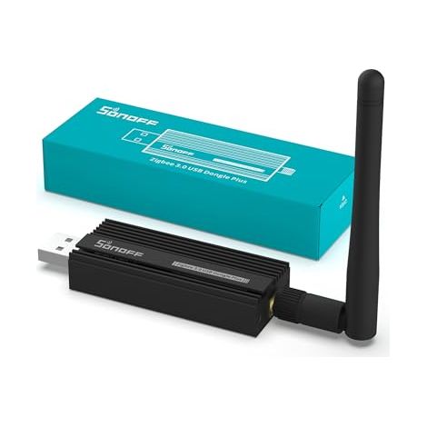 SONOFF Universal Zigbee 3.0 USB Dongle Plus Gateway con Antena para Home Assistant, IoBroker etc