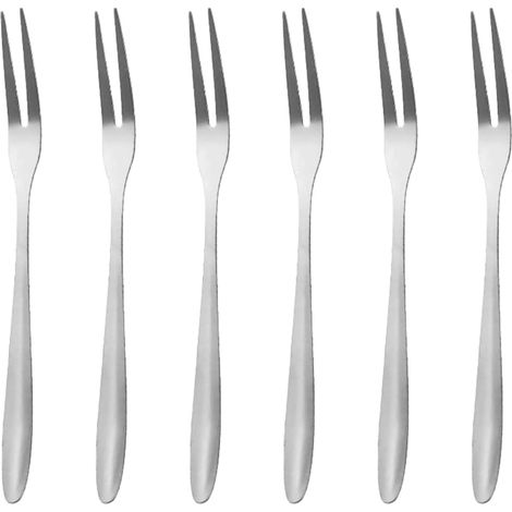 Lot de 6 Pcs Fourchettes à Escargots, Fourchettes en Acier Inoxydable, 13cm, Réutilisables (1/5)