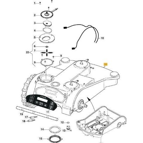 SCOCCA SUPERIORE (L300 V2015) ORIGINALE STIGA - 112600131/0