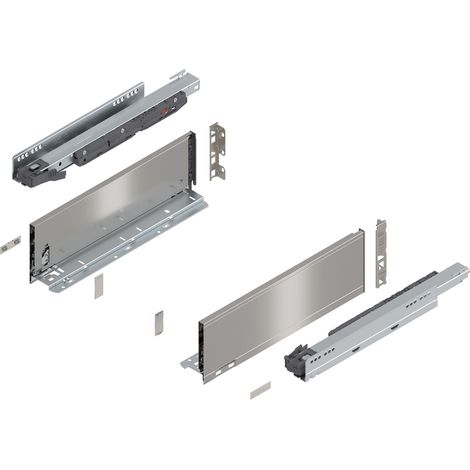 Blum Legrabox pure H K Schubladenschienen Set 1 Paar, 40kg 400mm Tip On Vollauszug, inox (1/5)