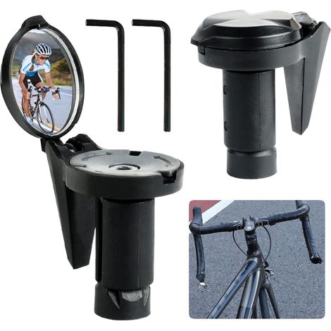 Espejos retrovisores para bicicleta, 2 espejos de alta definición para manillar, espejo plegable para manillar, espejo convexo ajustable 360° para bicicleta de carretera, bicicleta de montaña, patinet (1/5)