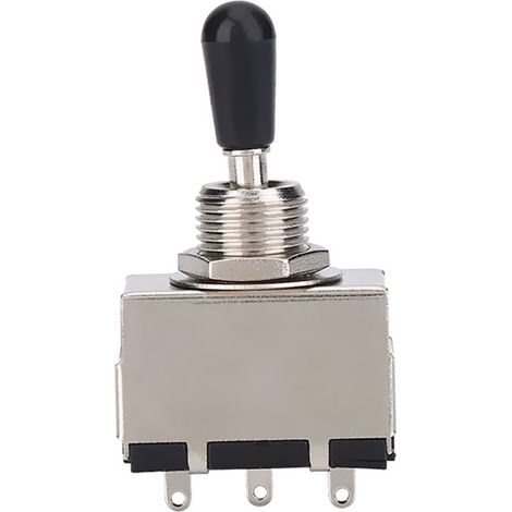 Interrupteur à bascule 3 positions avec embout noir pour guitare électrique type LP - Pièce de rechange (1/5)