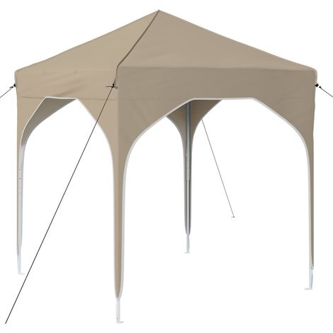 Pop-up Partyzelt 194 x 194 x 245 cm Creme vidaXL