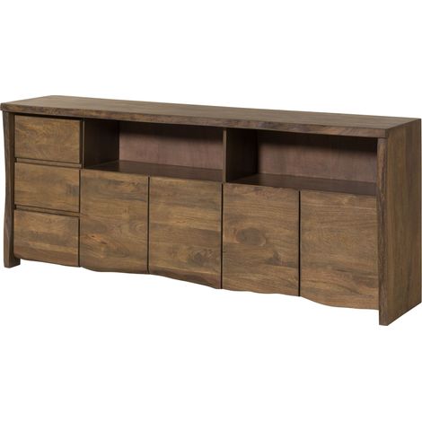 Credenza Mango marrone oliato 200x45x80 cm montato PURE MANGO 217 (1/4)