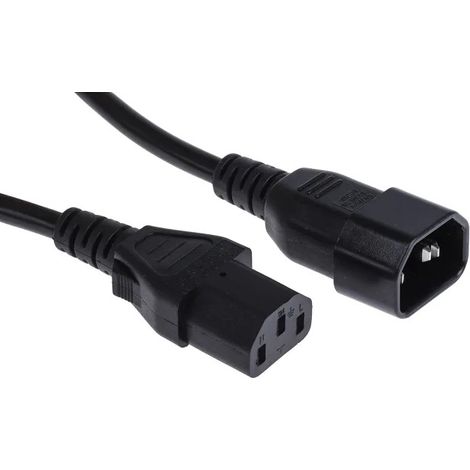 Câble d'alimentation RS PRO, Connecteur CEI C13 IEC C14, 2m, 10 A / 250 V ( Prix pour 1 )