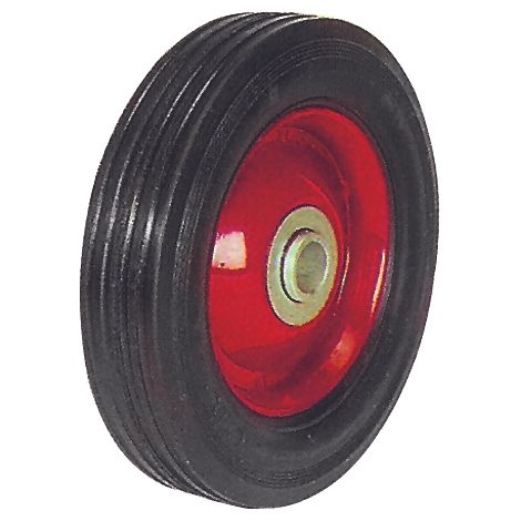 Ruota piena per carrelli portasacchi Ø150 mm in poliuretano con cuscinetto a rulli foro Ø16 mm Utilia