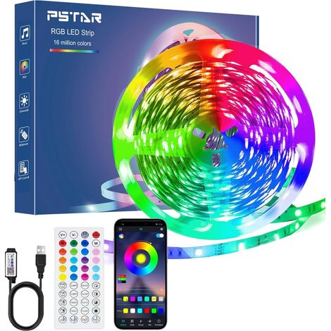 8 m LED Light LED Strip with Bluetooth APP or Remote Control 44 Keys, Sync Music for Party, Home, Living Room (1/5)