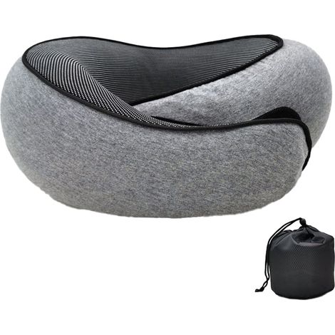 Oreiller de voyage pour le cou, oreiller de soutien du menton, oreiller réglable pour la maison, oreiller de contour pour dormir (1/4)