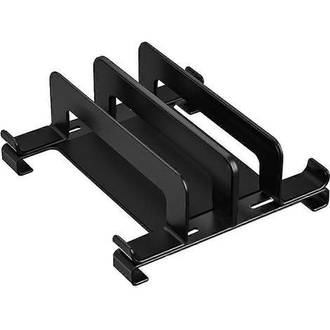 Laptopständer, verstellbare vertikale Dockingstation für Desktop-Laptops, platzsparender 3-in-1-Ständer, schwarz (1/5)